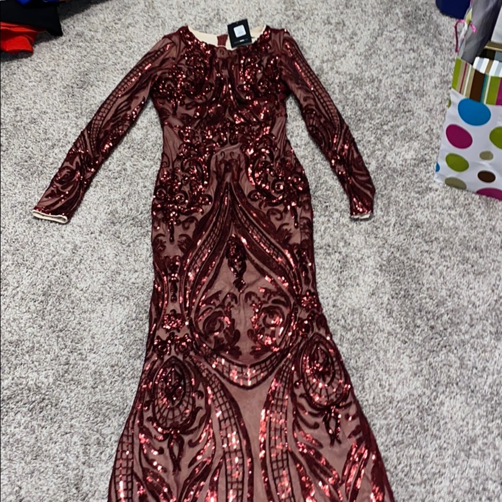 Fashion nova sequins red dress